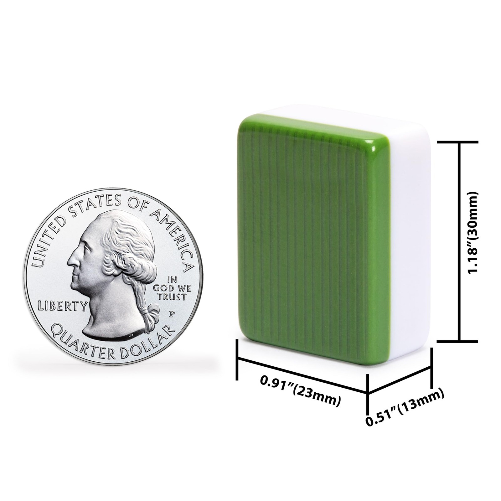 Yellow Mountain Imports American Mahjong Set, 21.7 X 10.6 X 3 Inches, Green
