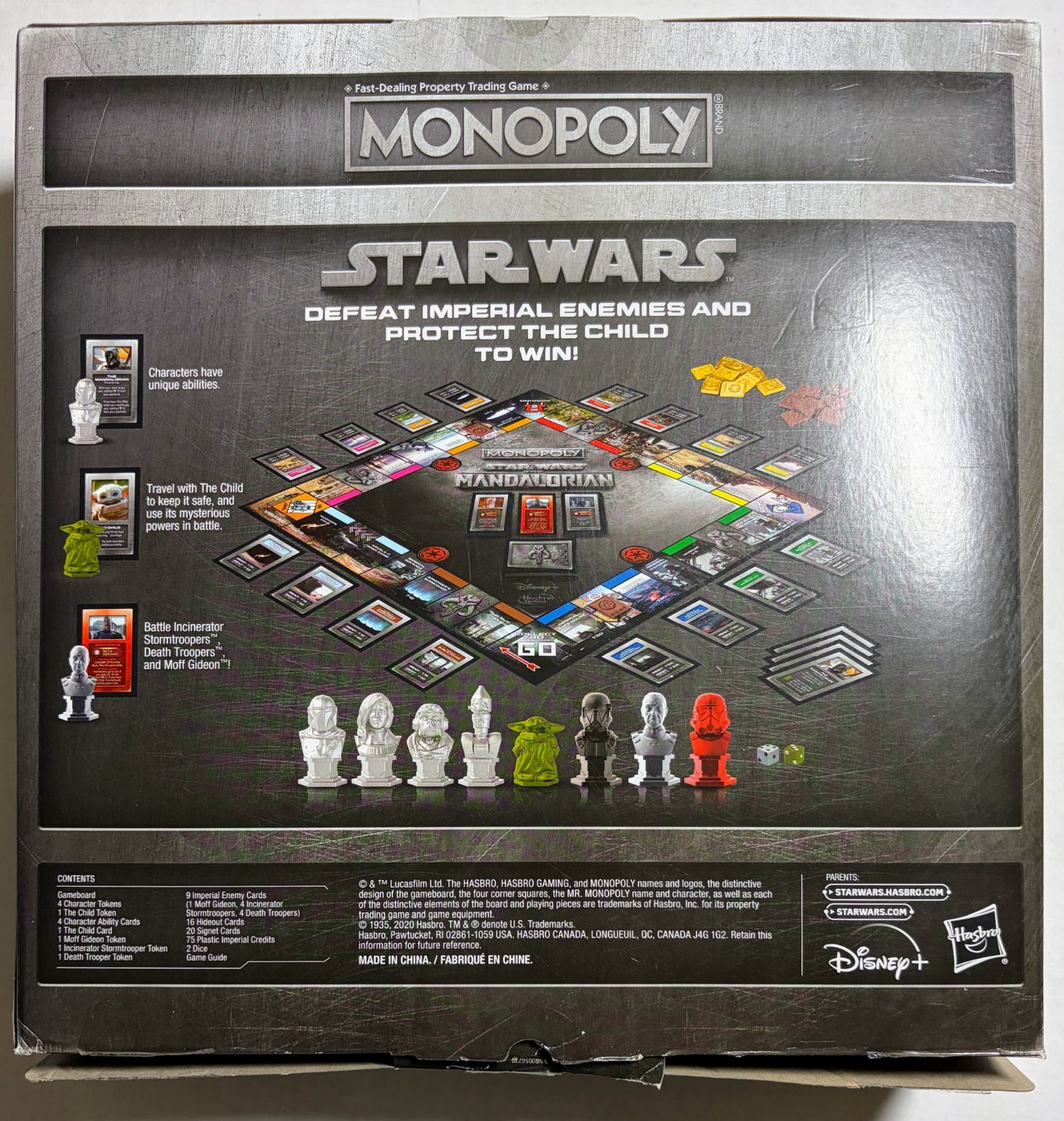 Monopoly Star Wars The Mandalorian Edition Hasbro “Protecting Grogu” “The Child”