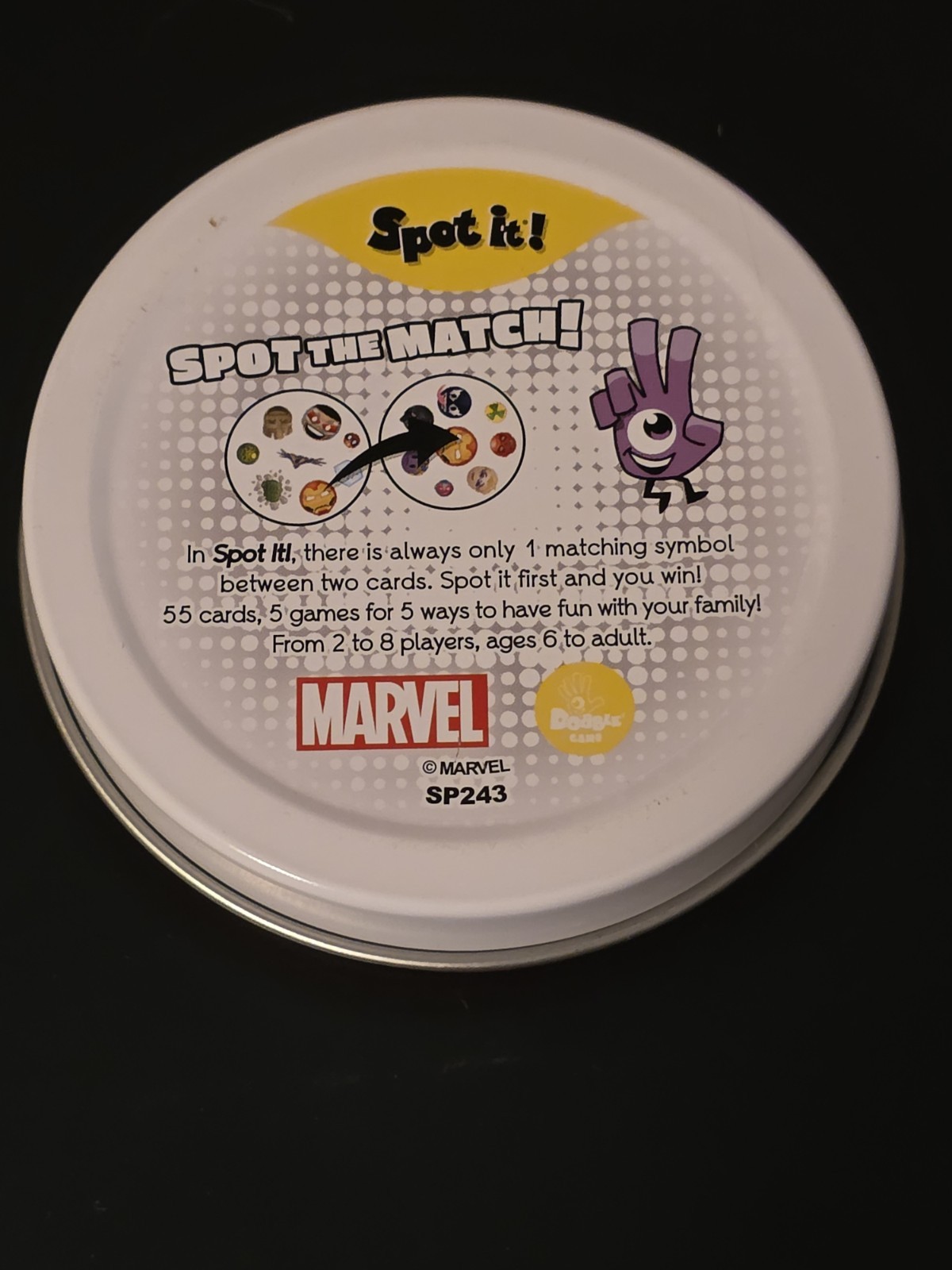 Spot It! Marvel – Tin – Brand New Sealed , 2+ Players, age 4 and up
