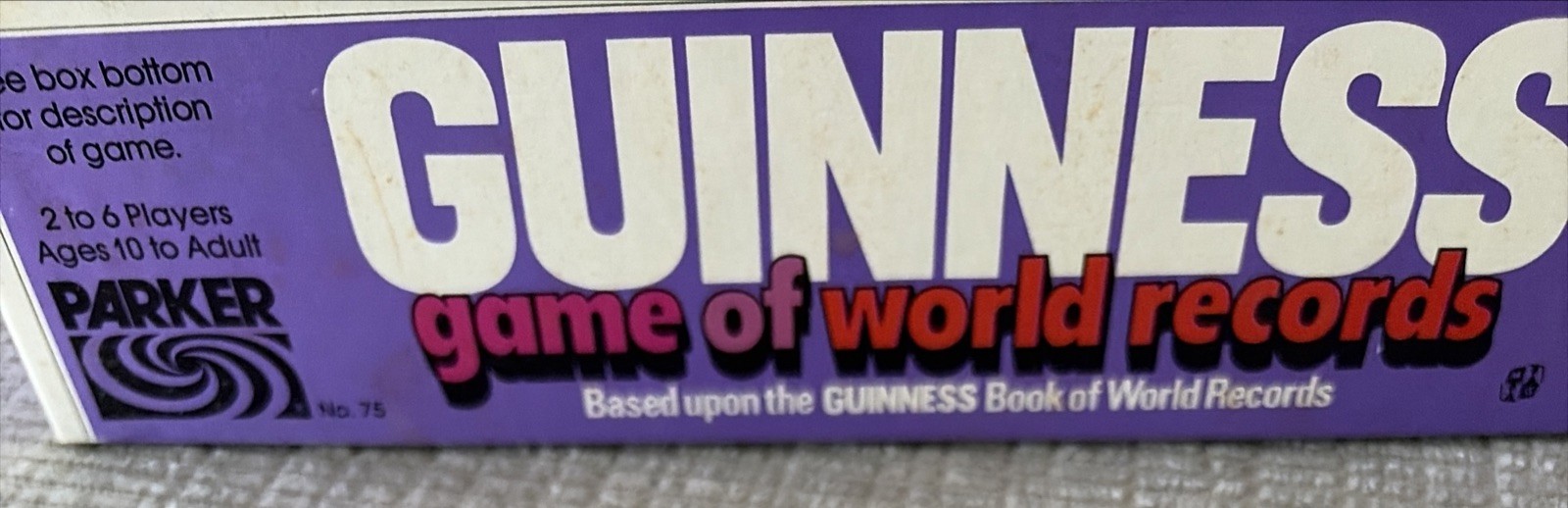 Guinness Game of World Records 1975 VTG Parker Brothers #75 Sterling Publishing