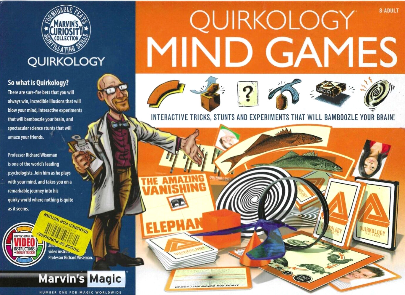 Mind Games, Marvins Magic NEW Quirkology, Age 8 up Tricks, Stunts, Illusions