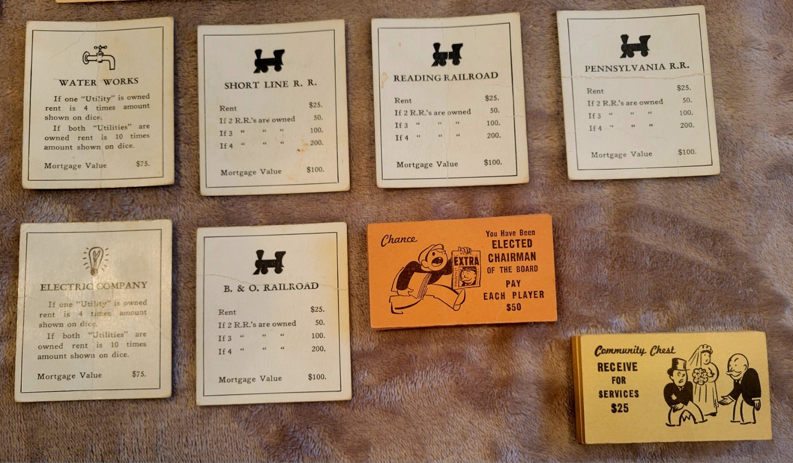 Vintage 1936 Parker Bros Monopoly Game Box w/Wood Pieces (Small Box Edition)