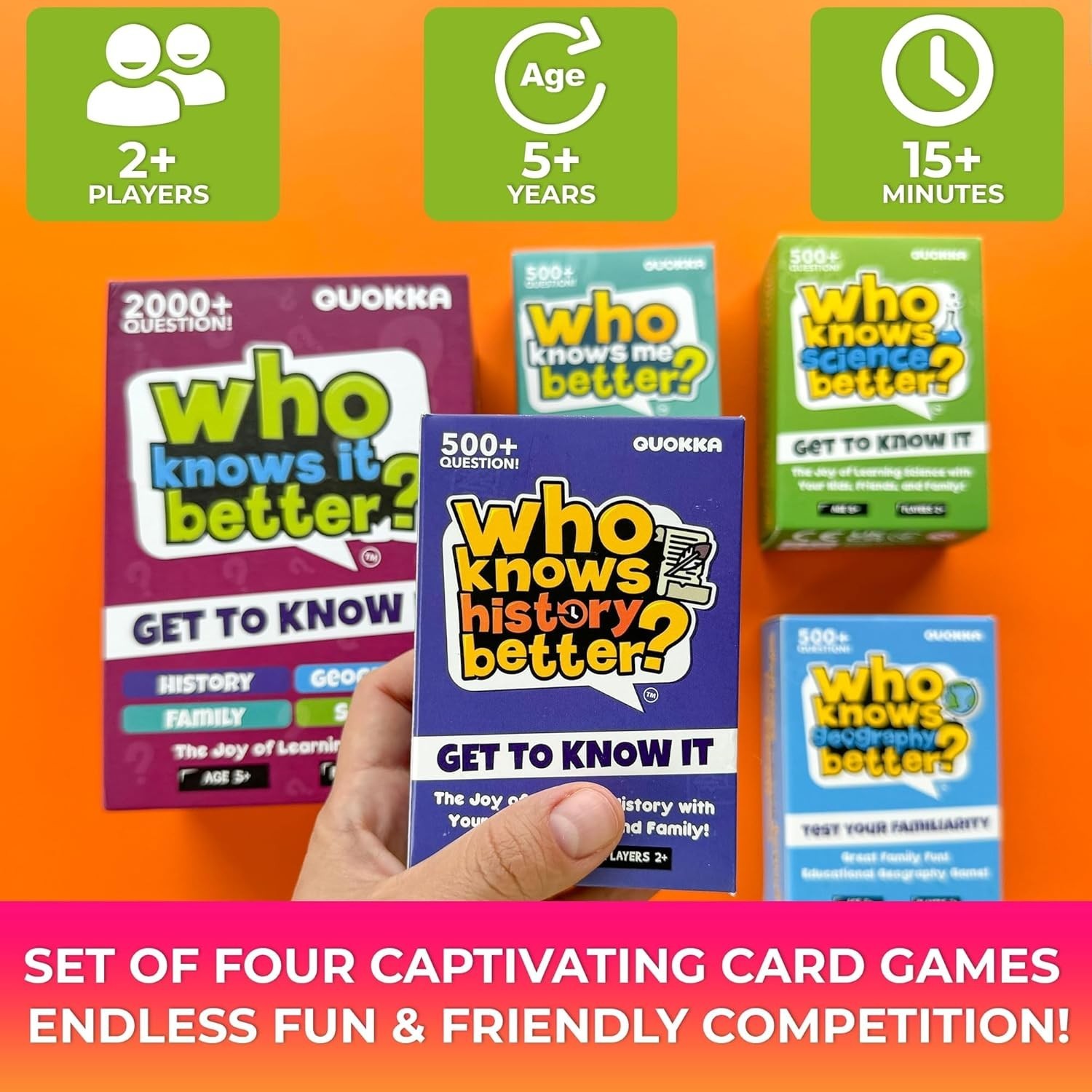 Engaging Family Card Trivia Game – Boost Knowledge with 2000+ Questions