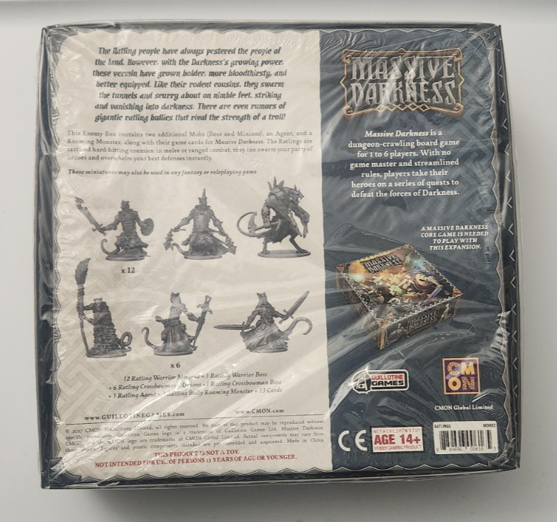 Ratlings Massive Darkness enemy box CMON board miniatures card game sealed MISB