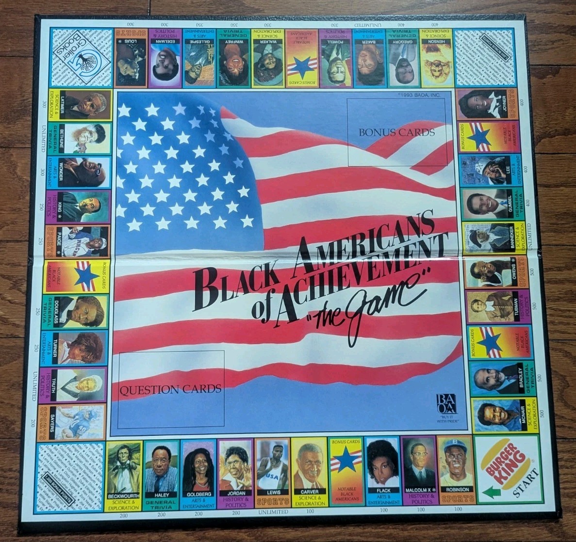 Vintage 1993 Black Americans of Achievement The Board Game, New Open Box