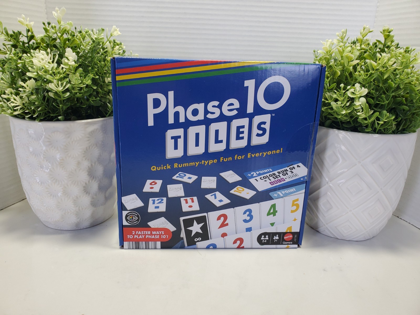 Phase 10 Tiles Game Quick Rummy Play for 2-4 Players with Unique Phases 🔵🔴 NEW