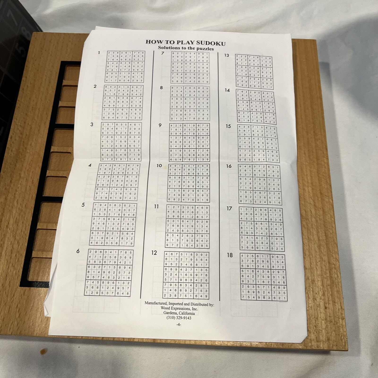 SUDOKU Wooden Game Board and Pieces – Wood Expressions, Inc.