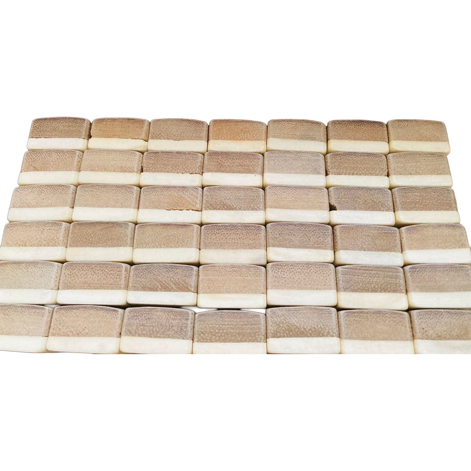 Vtg Chinese Mahjong Bone Bamboo Wooden Case 5 Drawer Tiles Carved Flower Auth