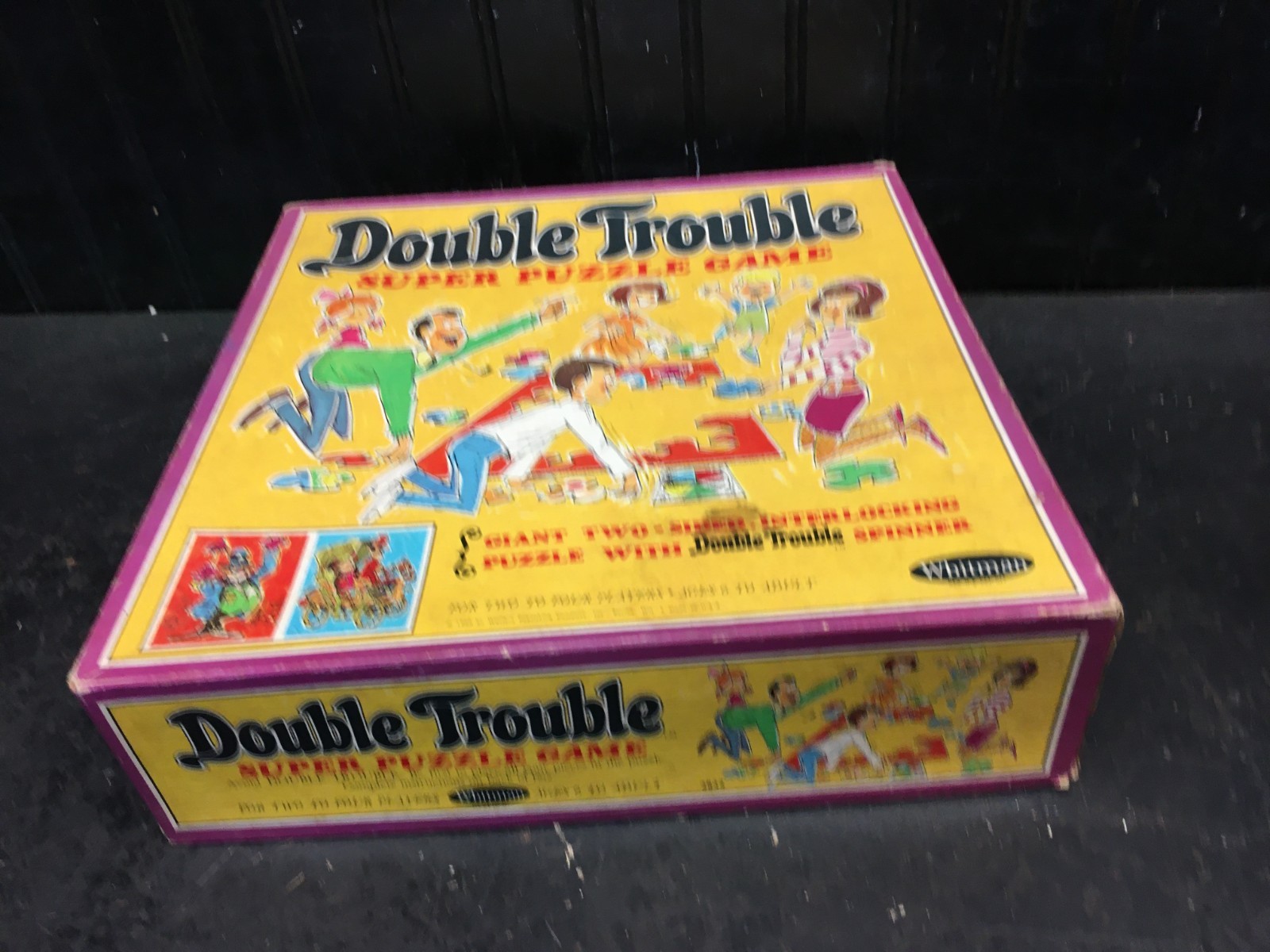 Vintage Double Trouble Floor Puzzle Game 1968 Whitman Games