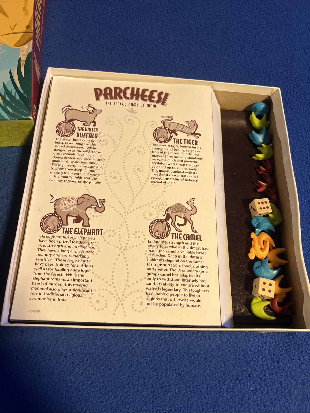 Parcheesi Board Game The Classic Game of India 2001 Milton Bradley Complete