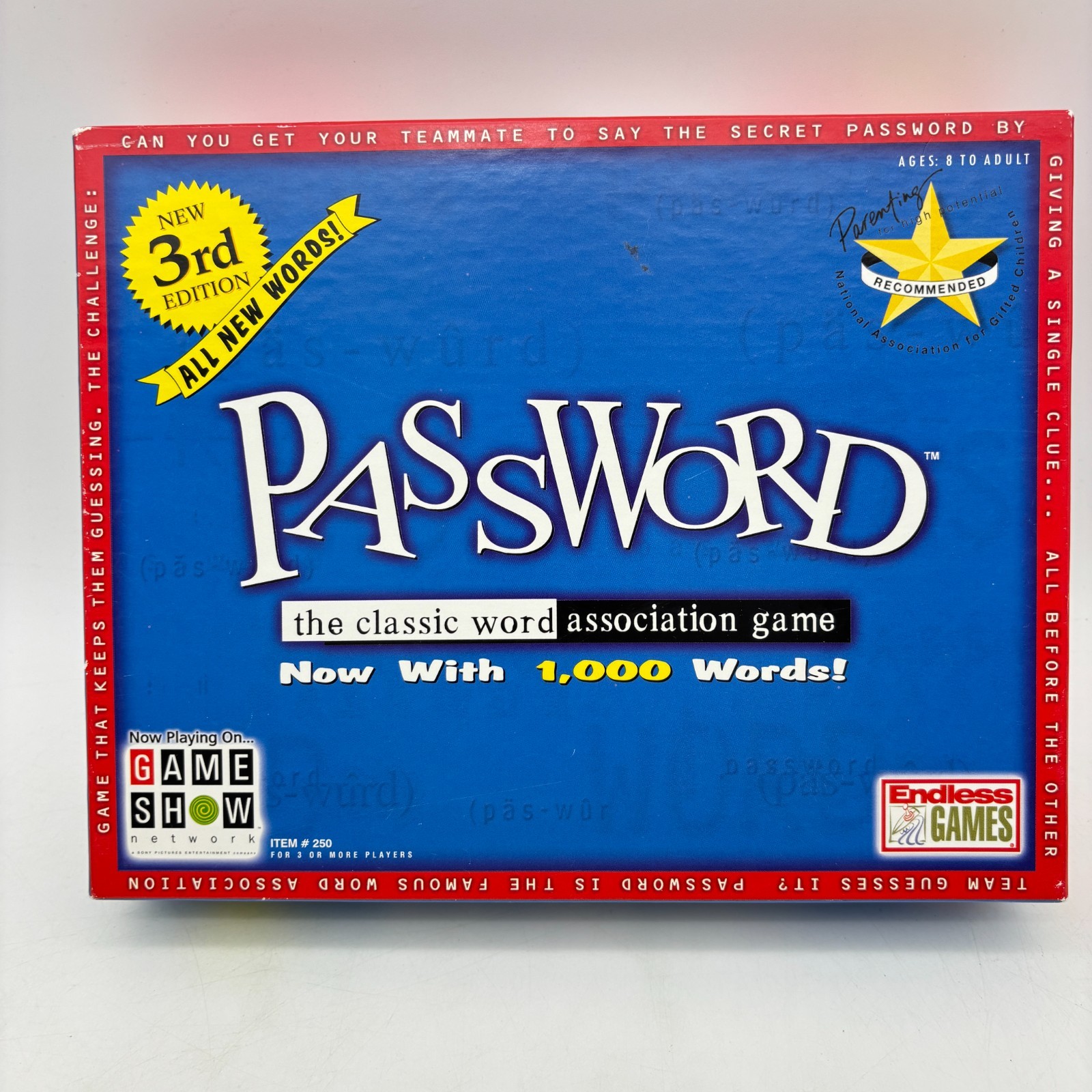 Password 3rd Edition COMPLETE Endless Games 2001 Word Association Party Family
