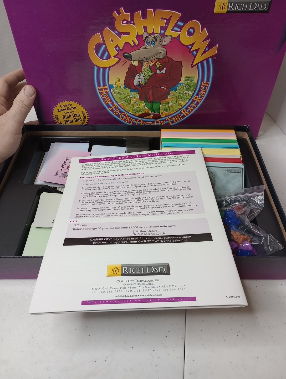 Cashflow Investing 101 Board Game Rich Dad Poor Dad Robert Kiyosaki Financial
