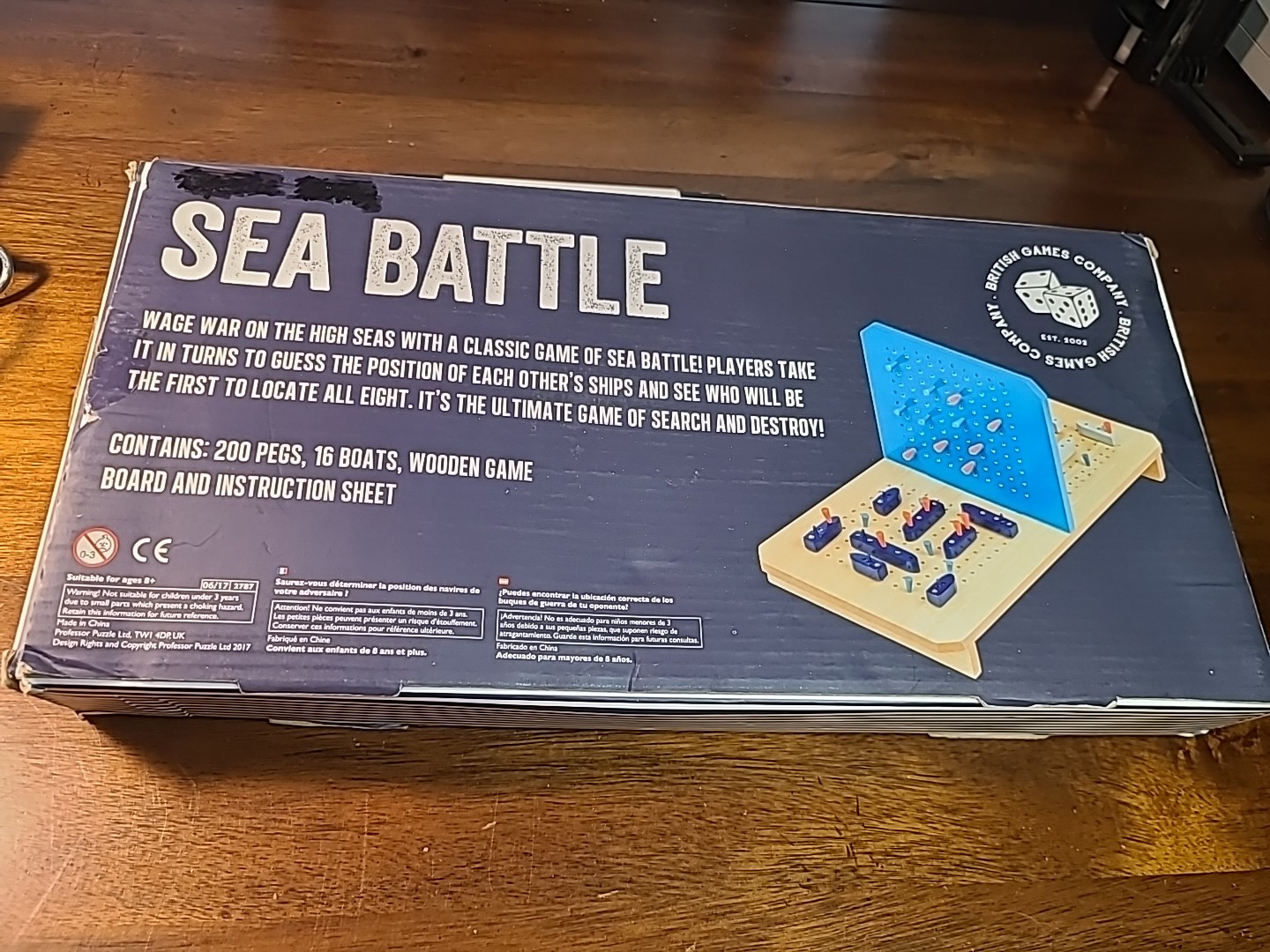 VTG Sea Battle Handcrafted Games Set British Games Company, HTF