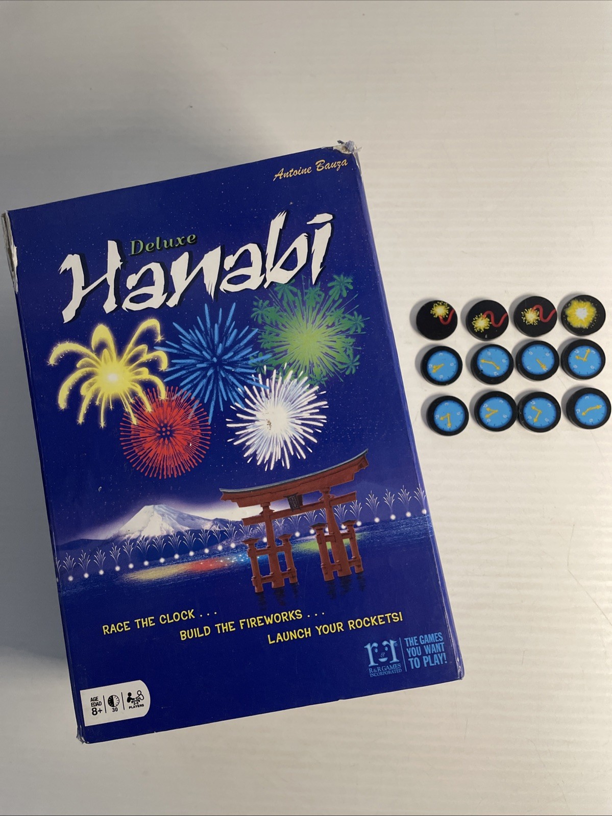 “Hanabi Deluxe” Game – Domino version of Hanabi. Missing 1 X Domino Tile