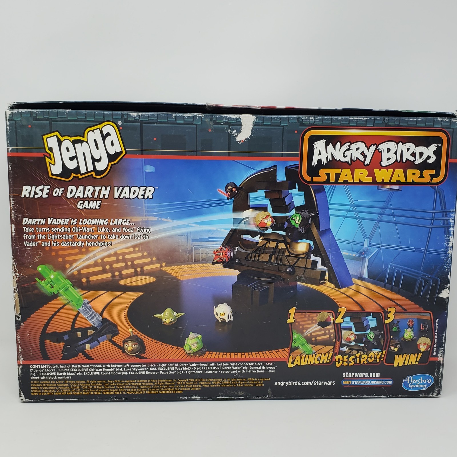 Hasbro Angry Birds Star Wars Jenga Rise Of Darth Vader Game INCOMPLETE