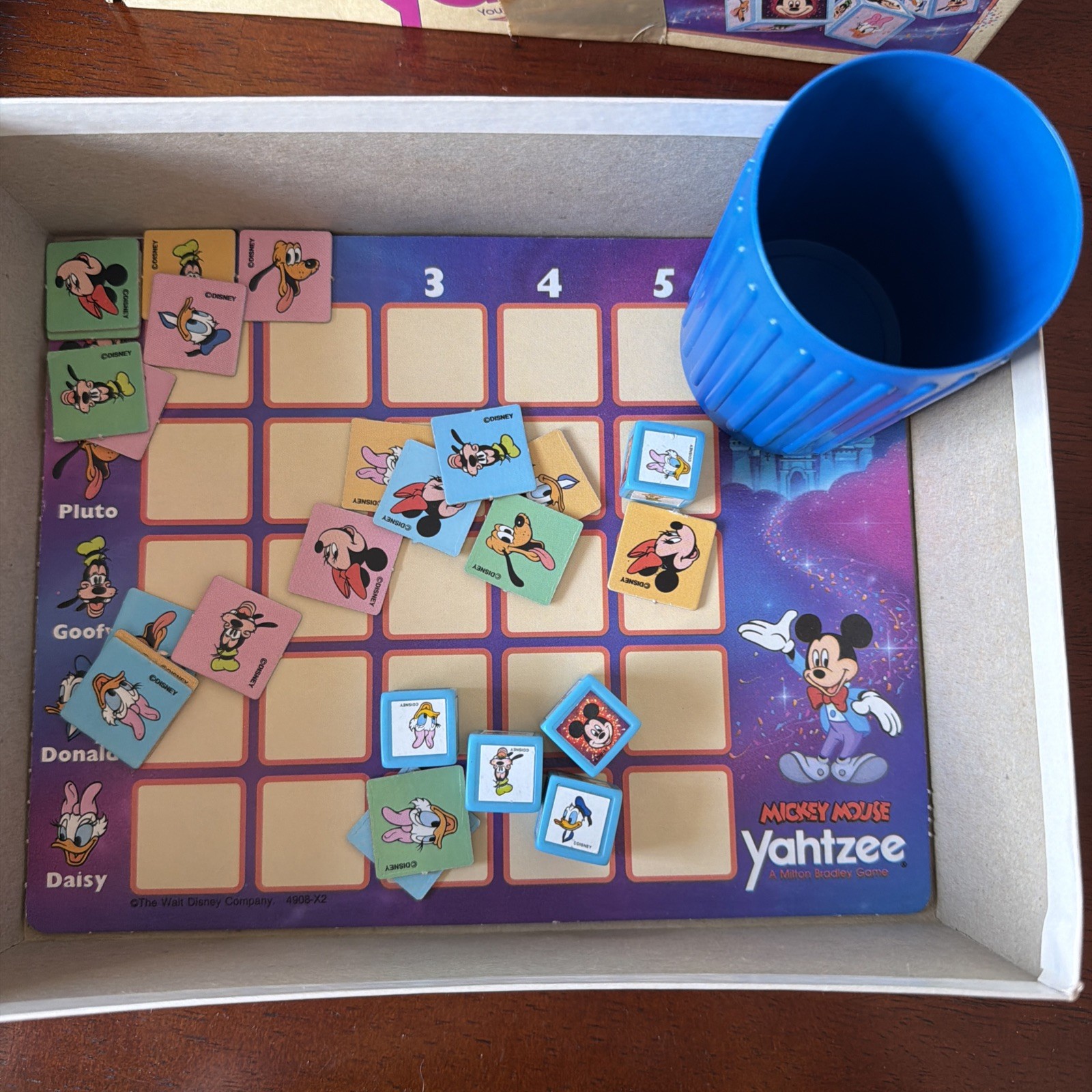 1988 Milton Bradley Mickey Mouse Yahtzee Disney Game Complete