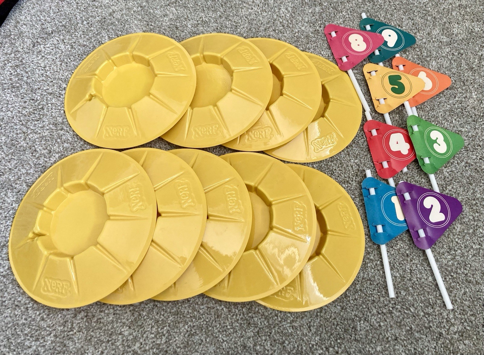 Vintage Nerf Indoor Golf Game 9 Ringed Hole Replacements Parker Brothers 1987