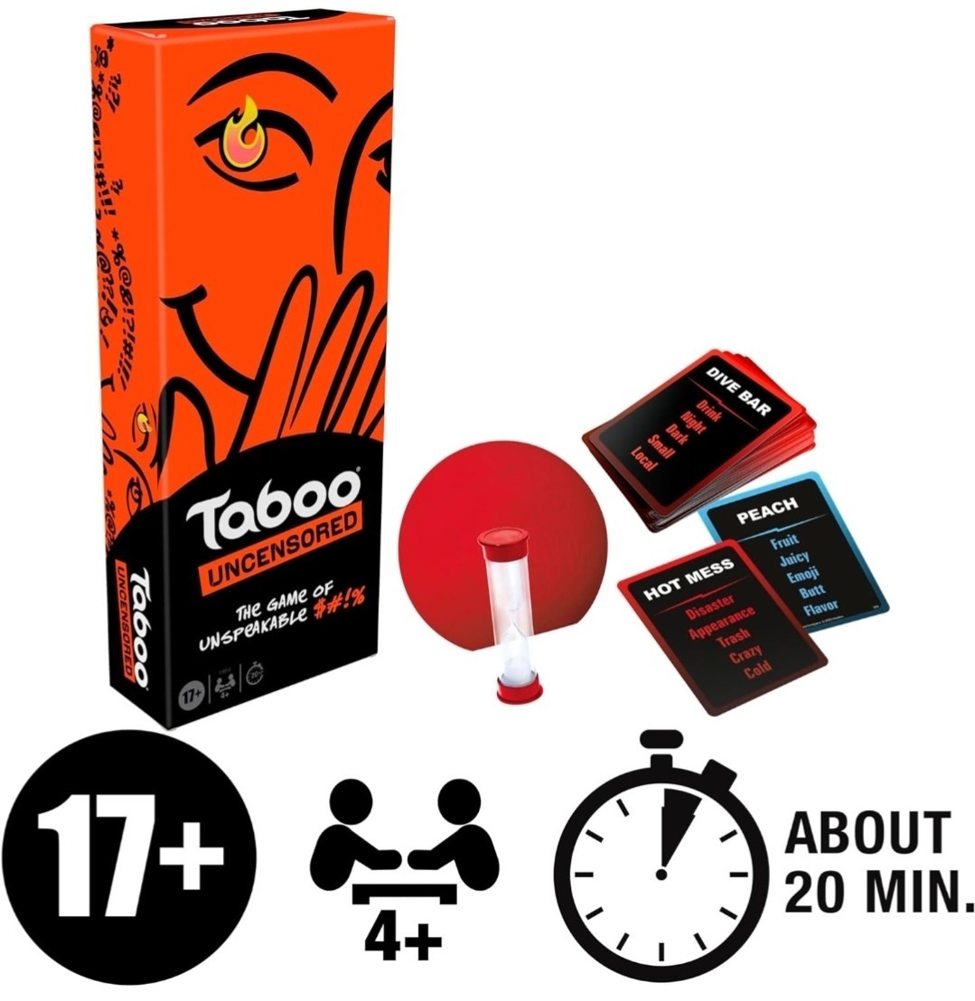 Hasbro Gaming Taboo Uncensored Board Game for Adults Only | Ages 17+ | 4+ Player