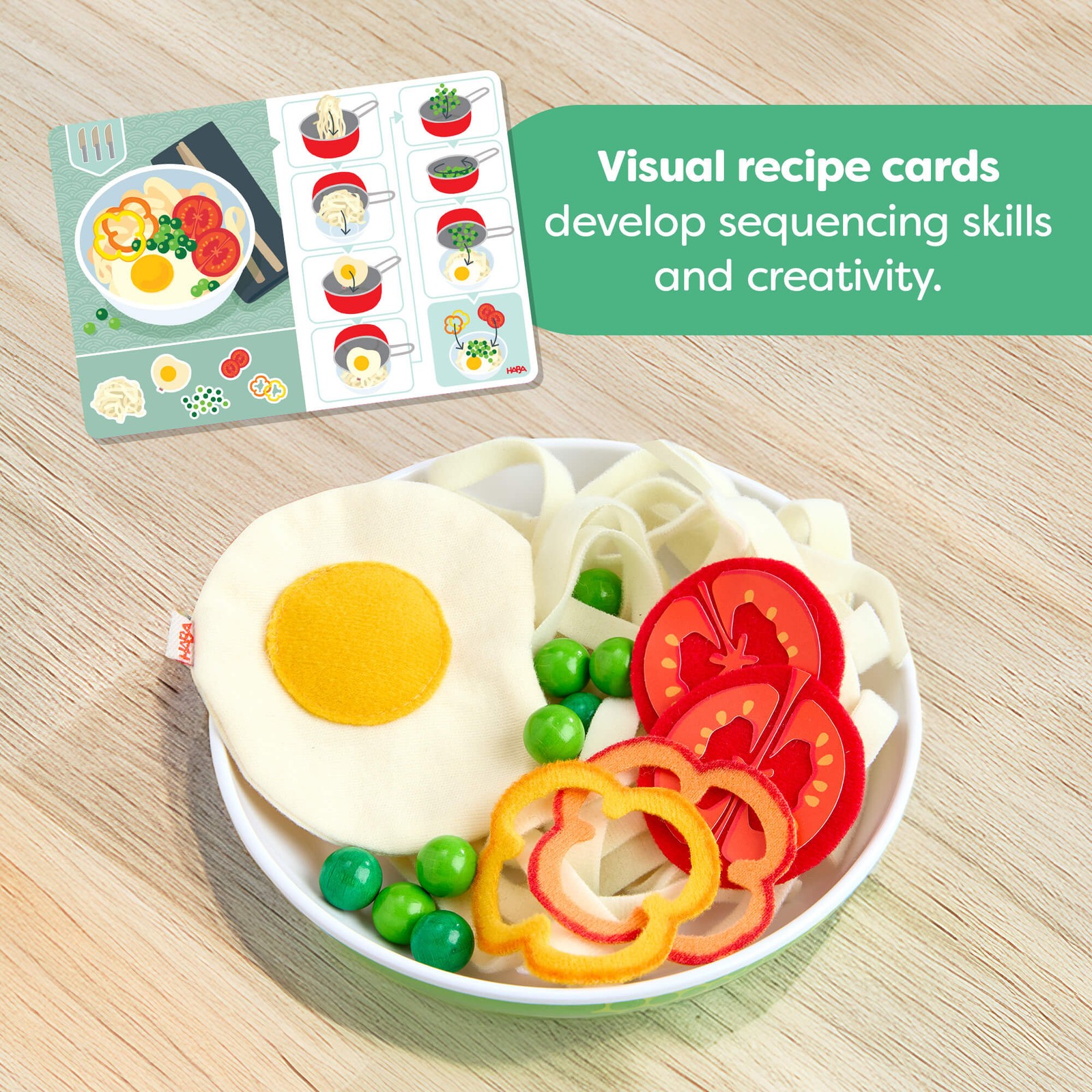 HABA Creative Play Meal Kit – Play Food Set with 80+ Accessories for Ages 3+