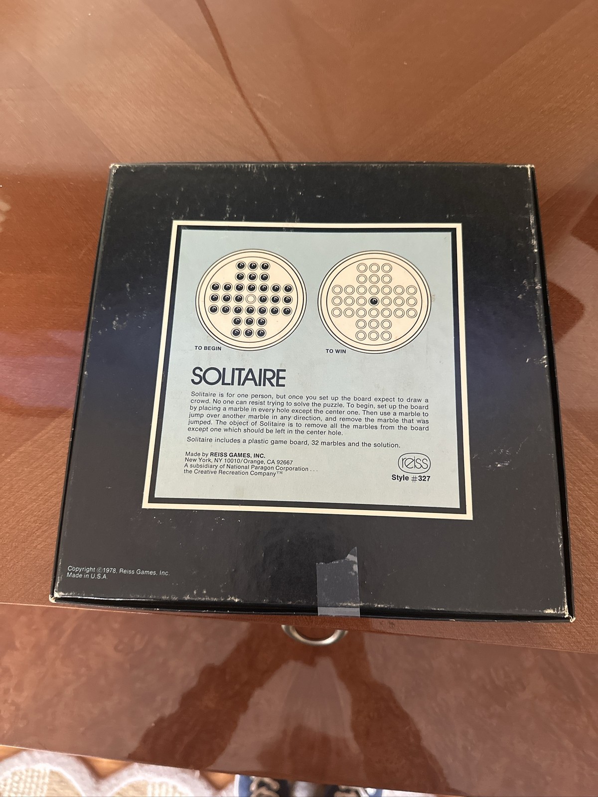 Solitaire Board Game Black Marbles Clear Board Instructions