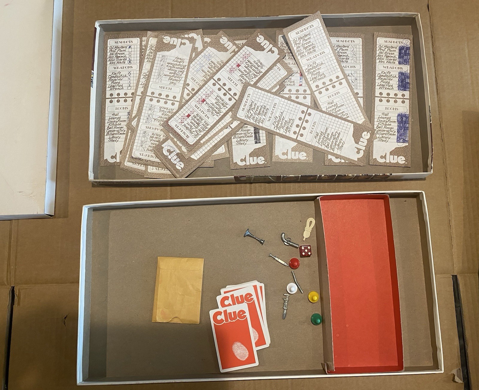 Vintage 1972 Clue Detective Board Game Complete Parker Brothers No. 45
