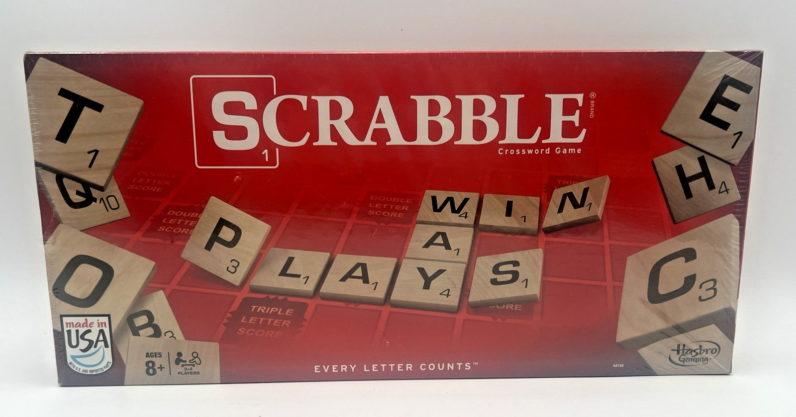 Scrabble Board Game Crossword New Factory Sealed Hasbro A8166 2013 Tiles USA SEE