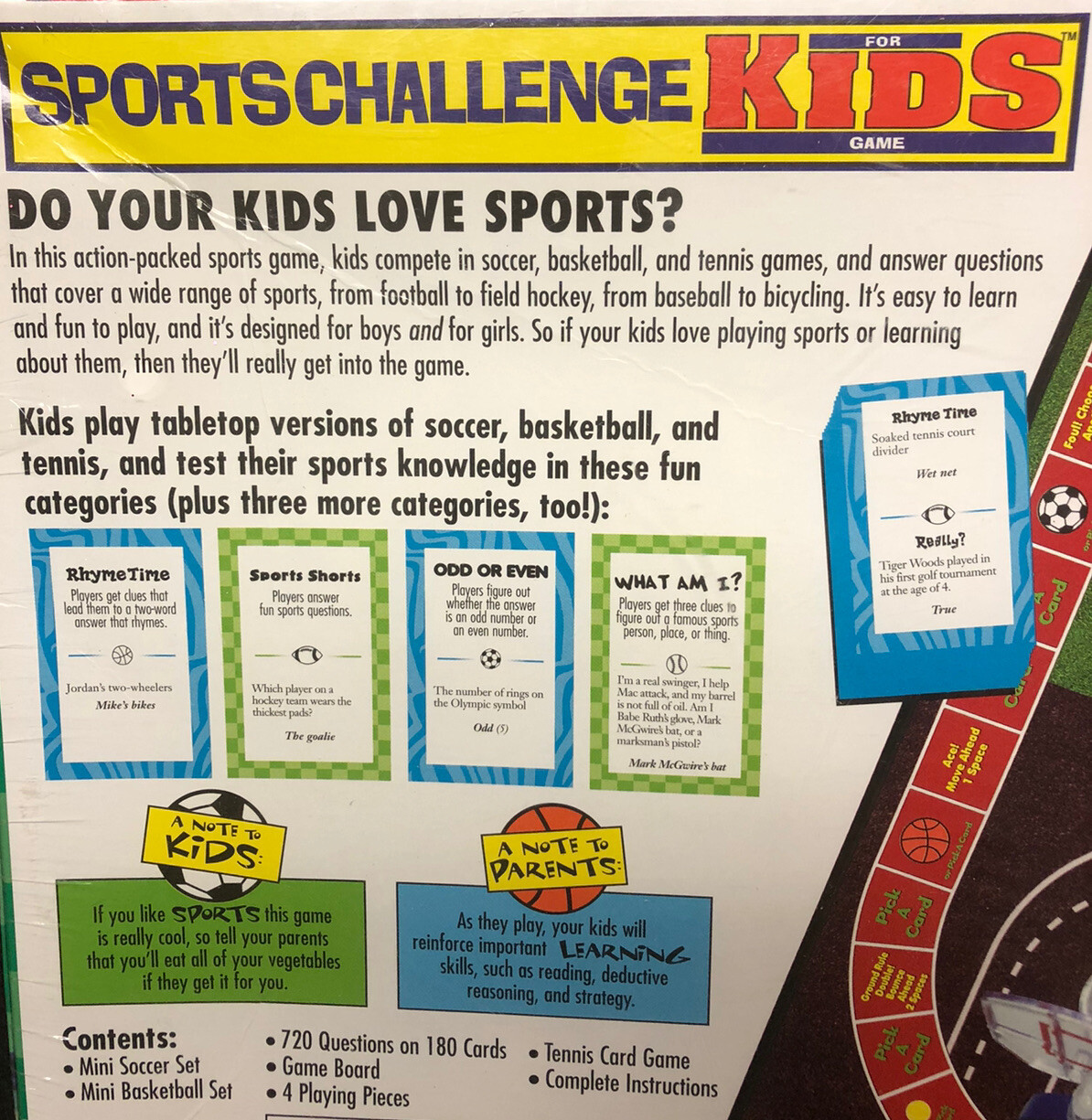 Sports Challenge for Kids Game 1998 University Games Corporation Ages 8+ New