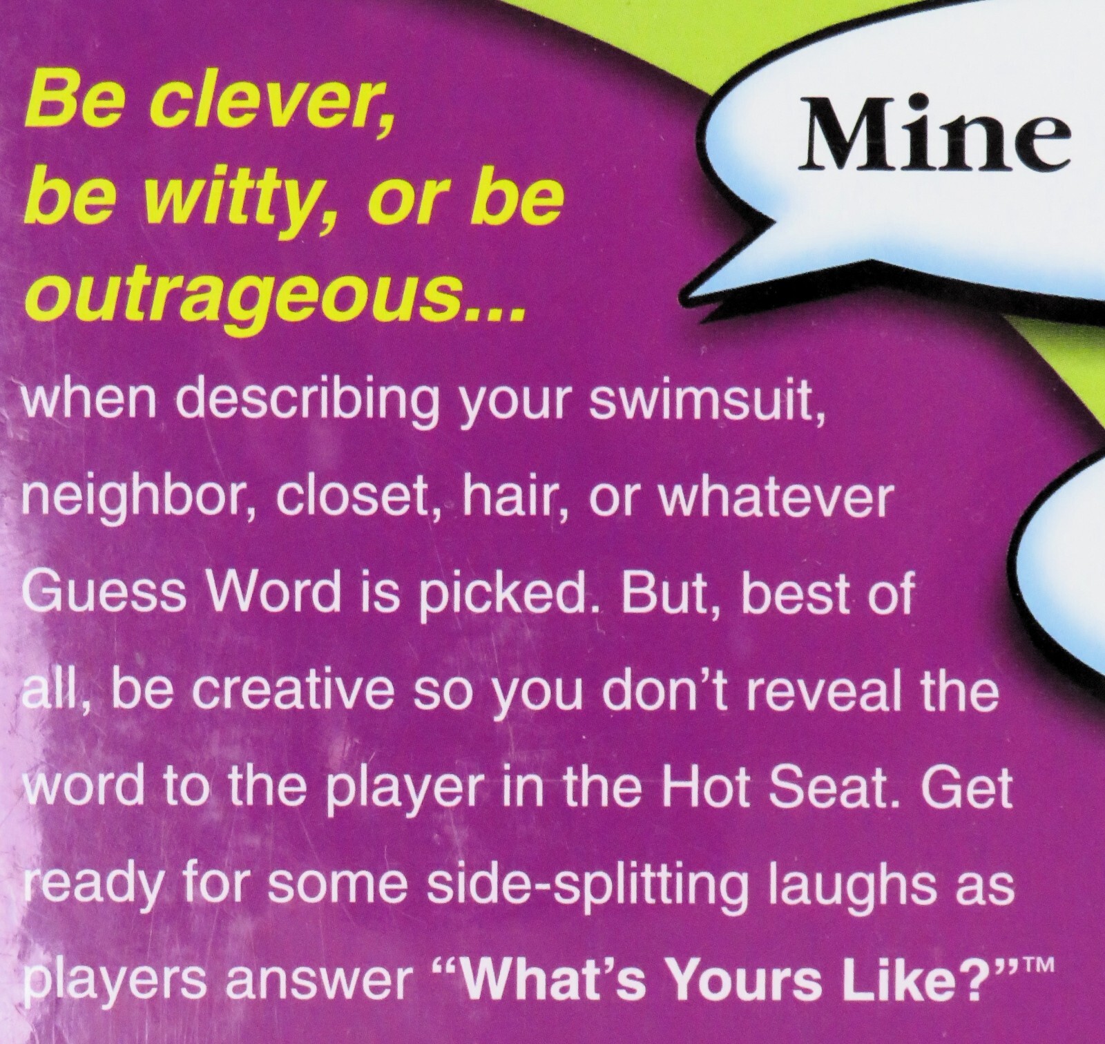 What’s Yours Like? Party Game 2007 by Patch Products New