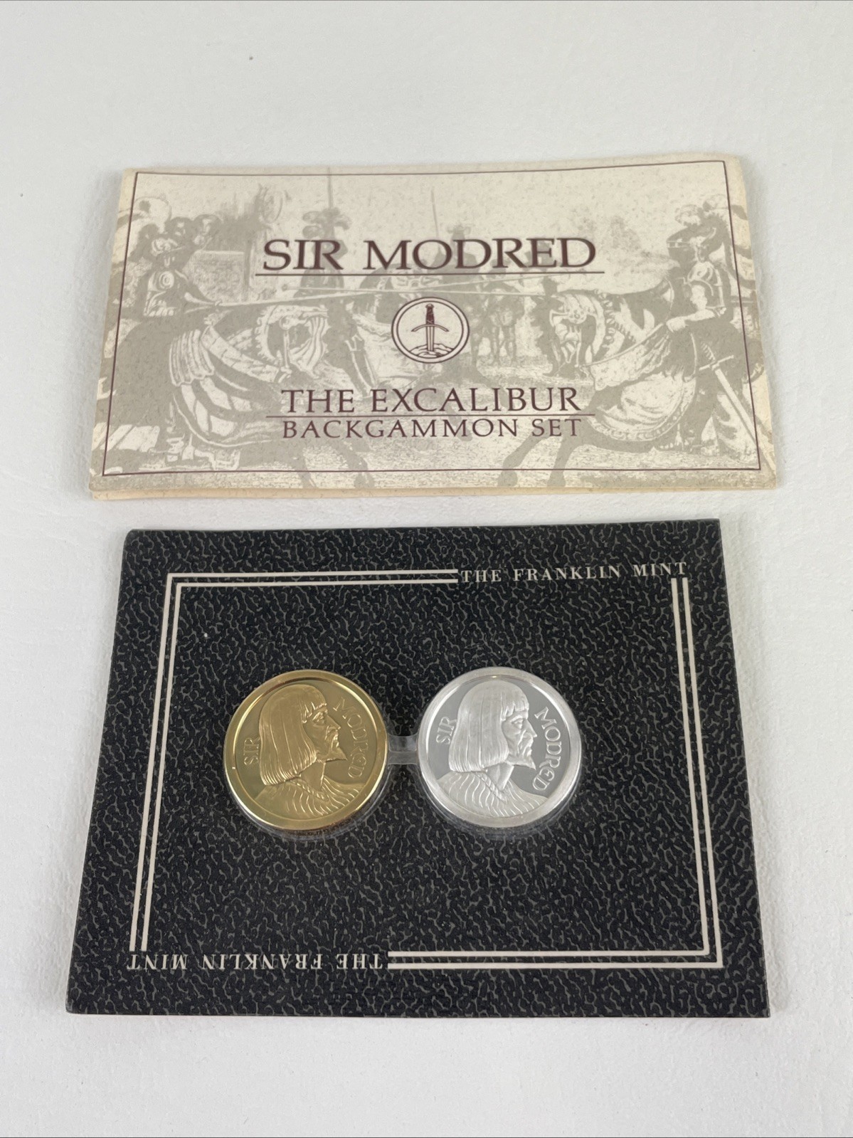 Sir Modred Vintage Franklin Mint Excalibur Backgammon Set 1986 Limited Edition