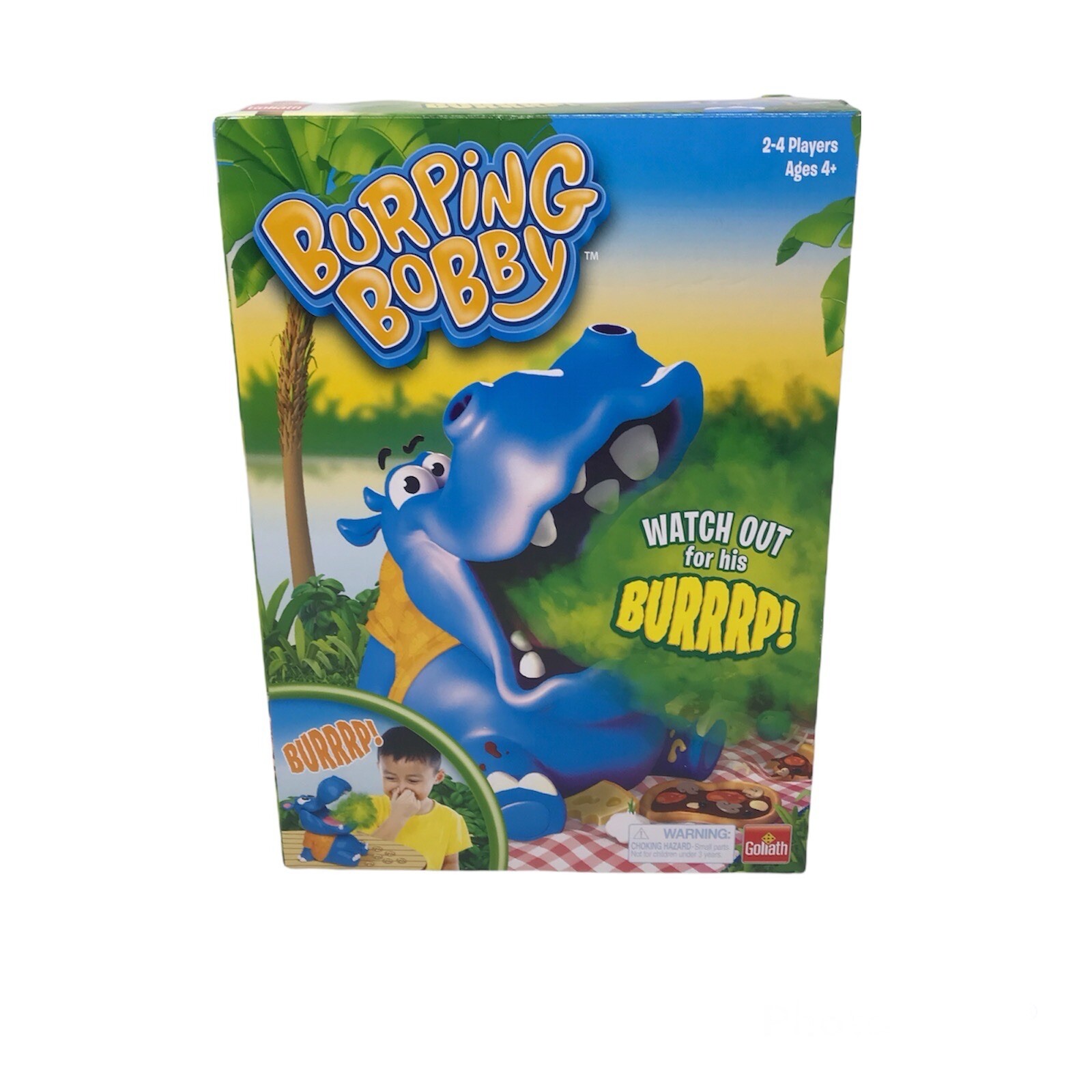 Brand New Burping Bobby Hippo Game by Goliath 2-4 Players Ages 4+