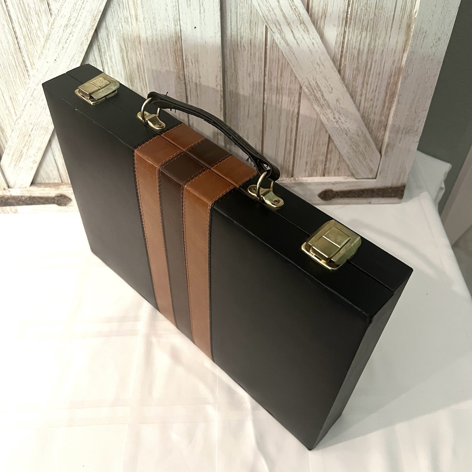 Vintage Reiss Backgammon Travel Game Set Attache Case Complete