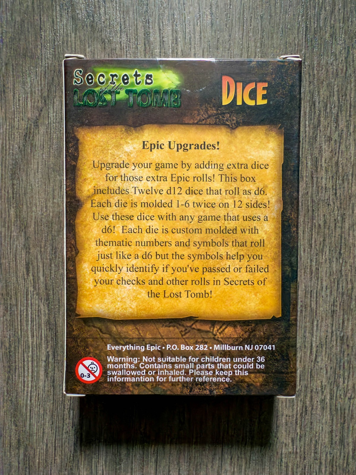 Secrets of the Lost Tomb Dice Set Pack Epic Upgrade Additional