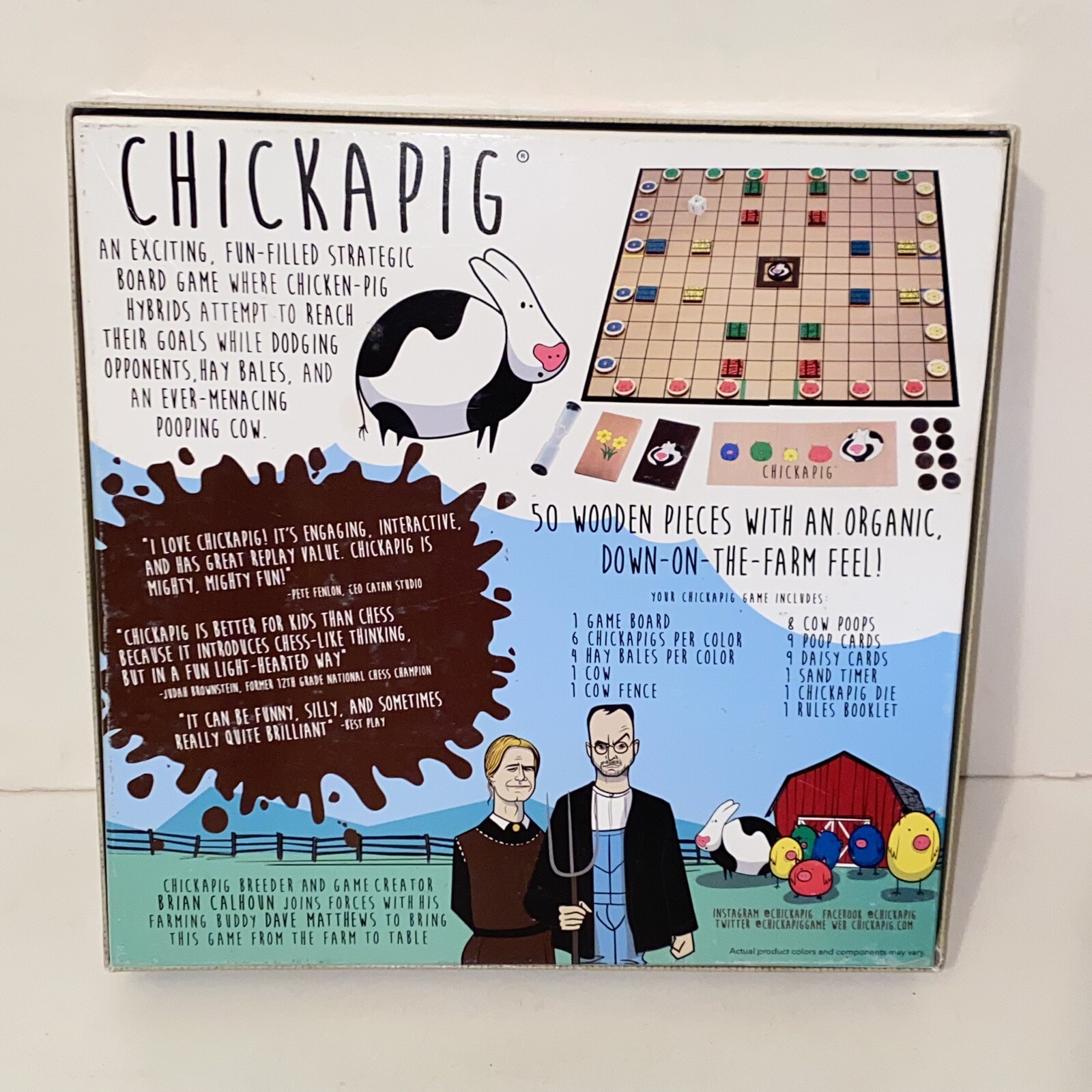 Buffalo Games Chickapig A Farm To Table Game Ages 8+ Family Board Game Complete