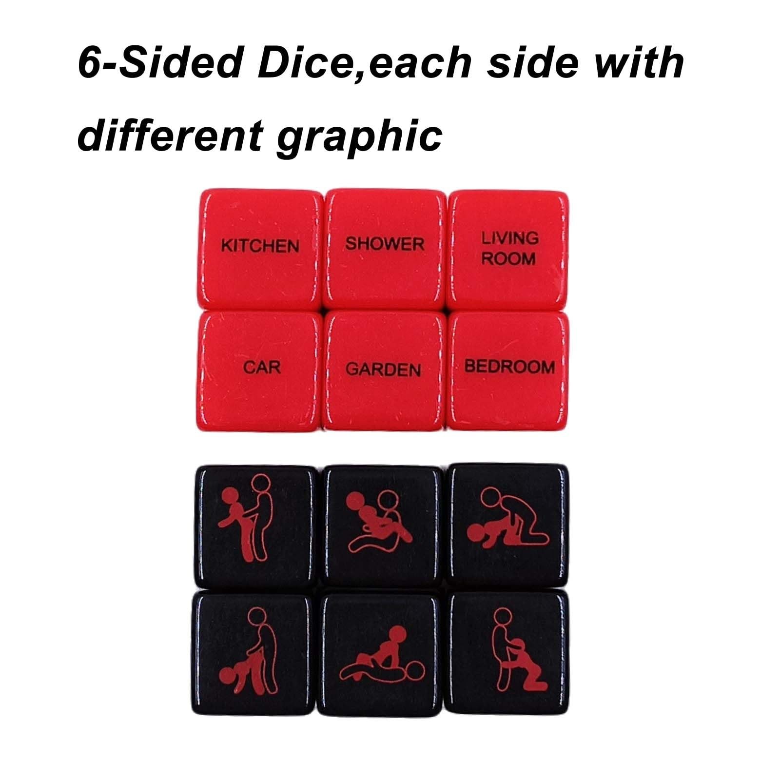 Adult Games Dice Party Favor Art Supplies Set of 2 Sexual Date Night Dices We…