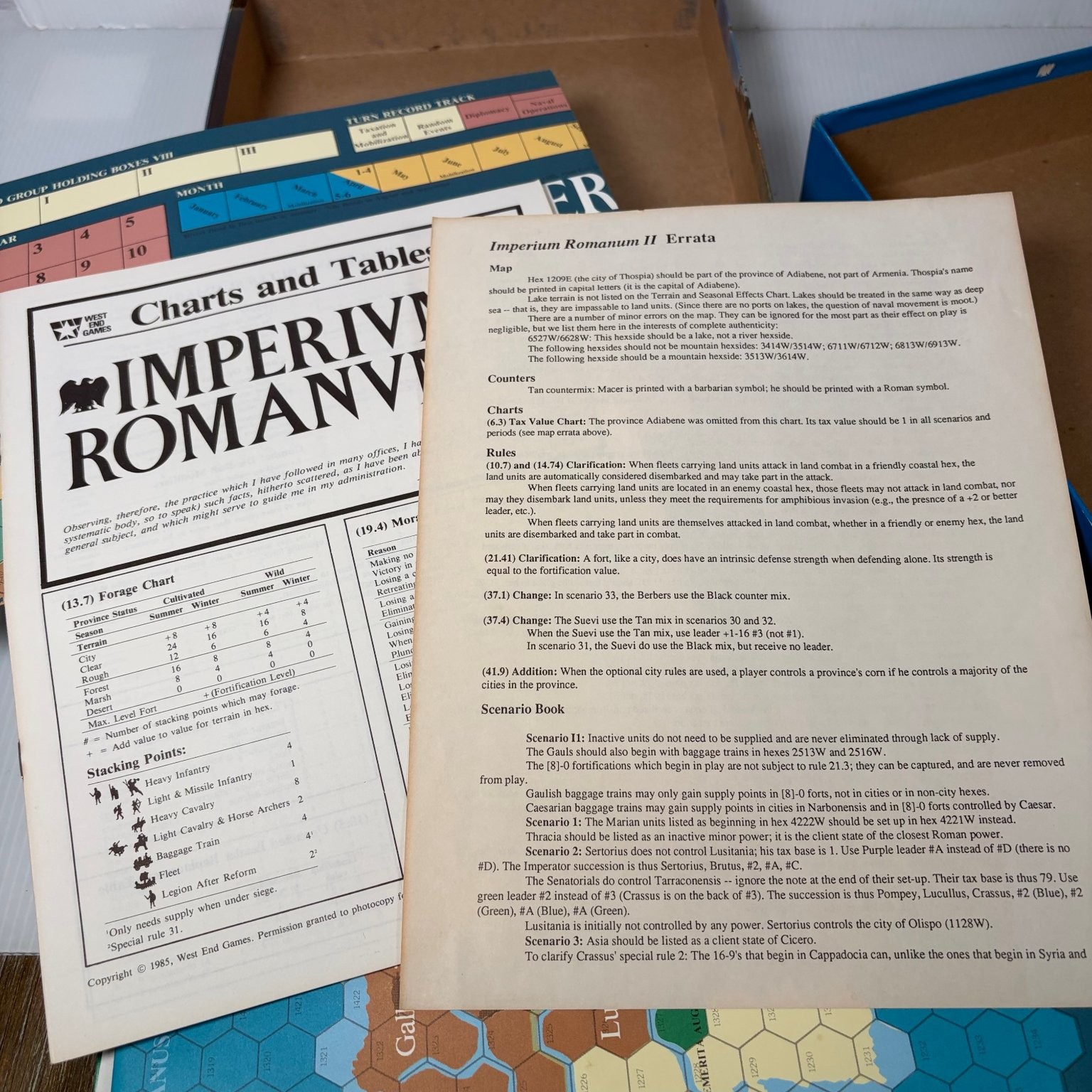 Imperium Romanum II West End Games Board Game Unpunched Unplayed w/ Errata