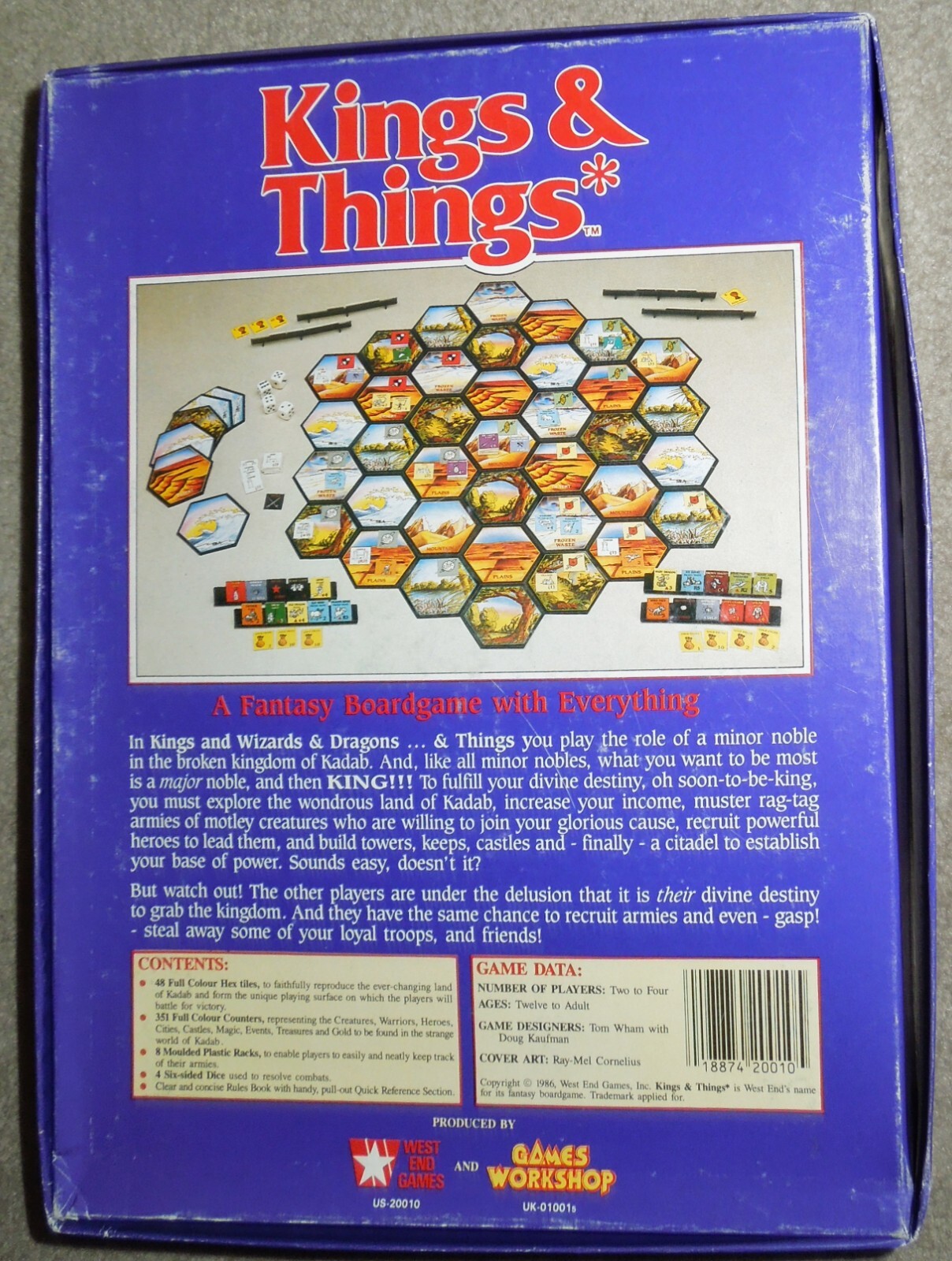 1986 West End Games/Games Workshop Kings & Things Fantasy War Game 100% Complete