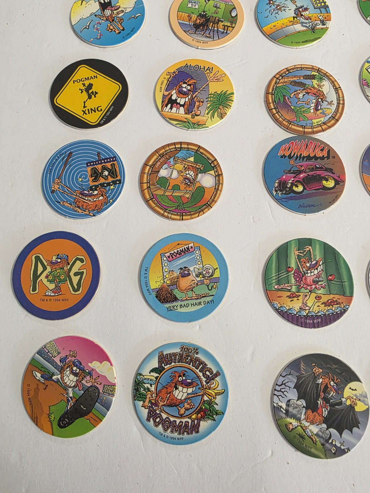 Vintage The World POG Federation Micro Tournament Game Pack Lot Of Pogman POGS
