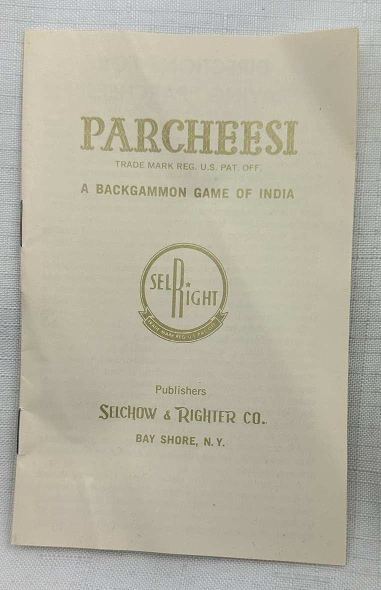 1959 Parcheesi Game Deluxe Edition by Selchow & Righter Complete in Great Cond