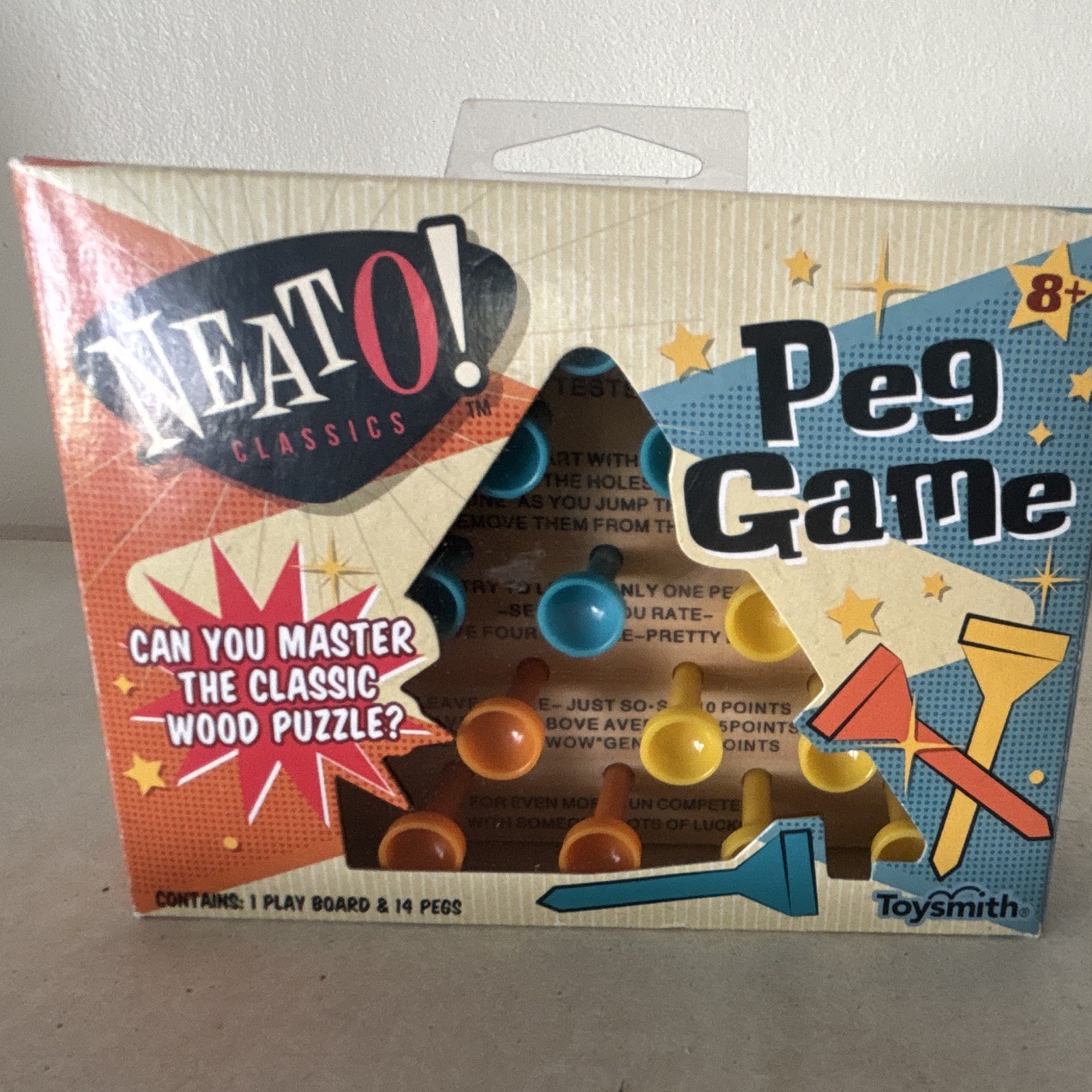 Toysmith Peg Game Classic Wooden Puzzle Complete Game Ages 8+ MPN 1954