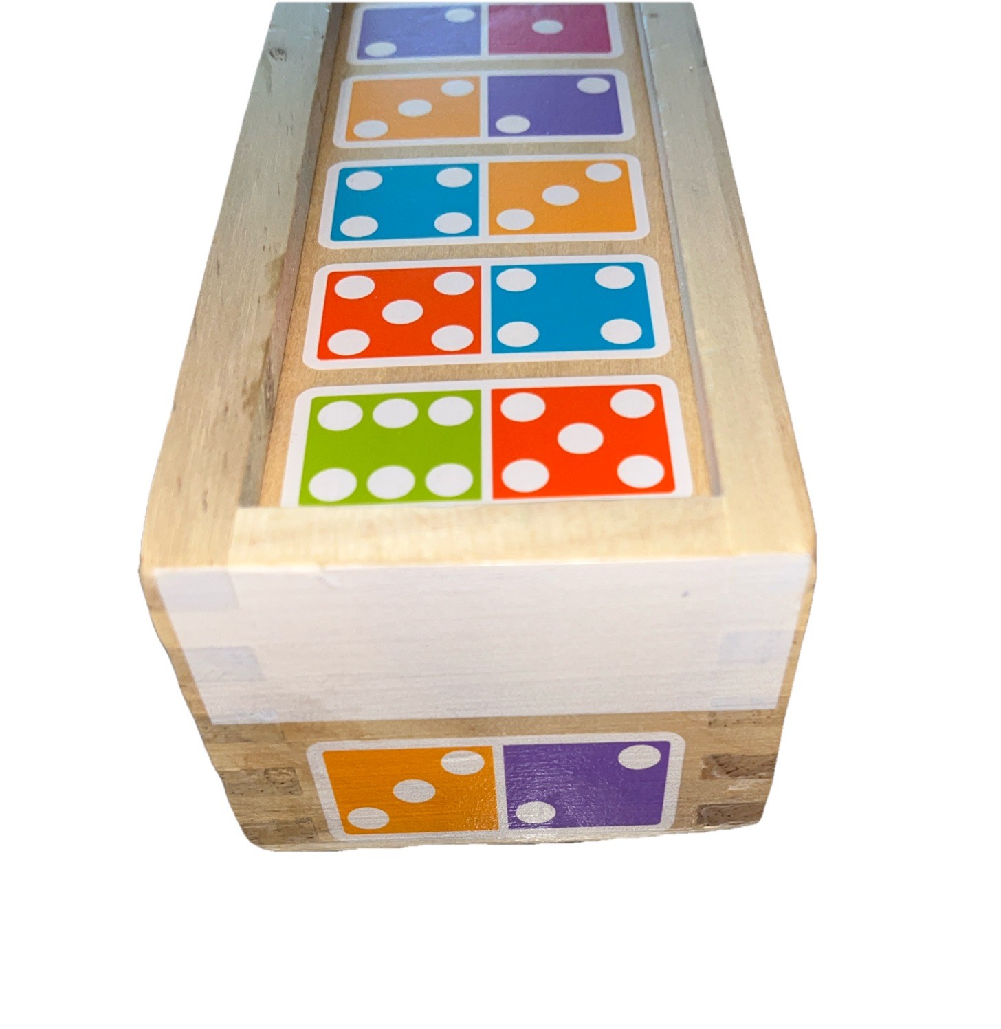 Melissa & Doug Colorful Dominoes Family Game Numbers Theme Wooden Box Ages 4+ B6