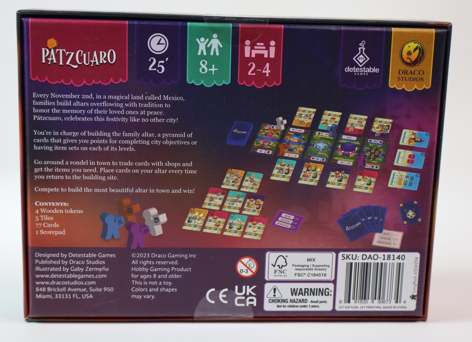 Patzcuaro Boardgame KS Ed – English version by Draco Games SEALED