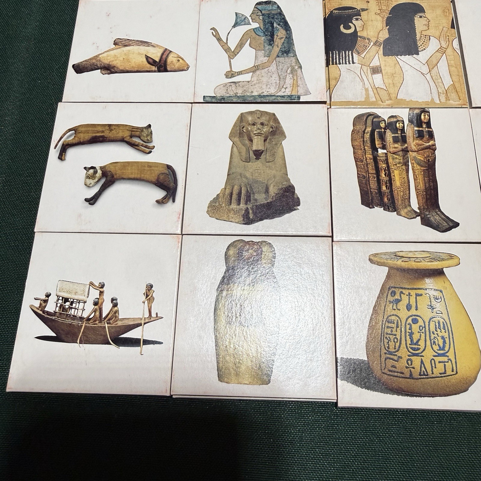 Egyptian Memory Game 1999 Jeux Musees de France Museum Egypte Complete 36 Tiles