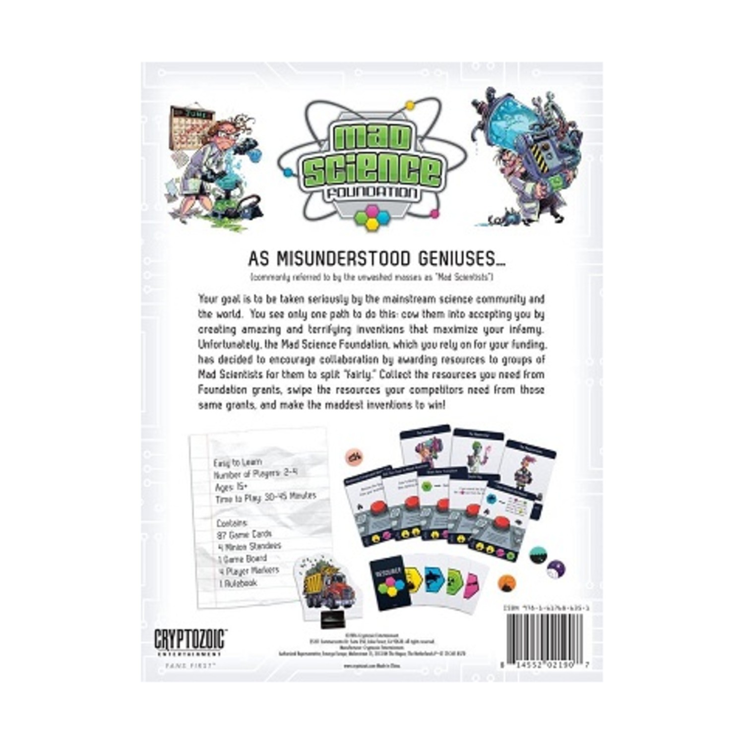 Cryptozoic Boardgame Mad Science Foundation Box SW (New)