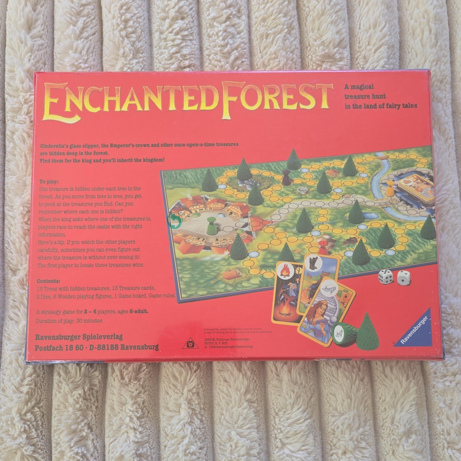 Enchanted Forest Magical Treasure Hunt Board Game 1994**SEALED**NEW**