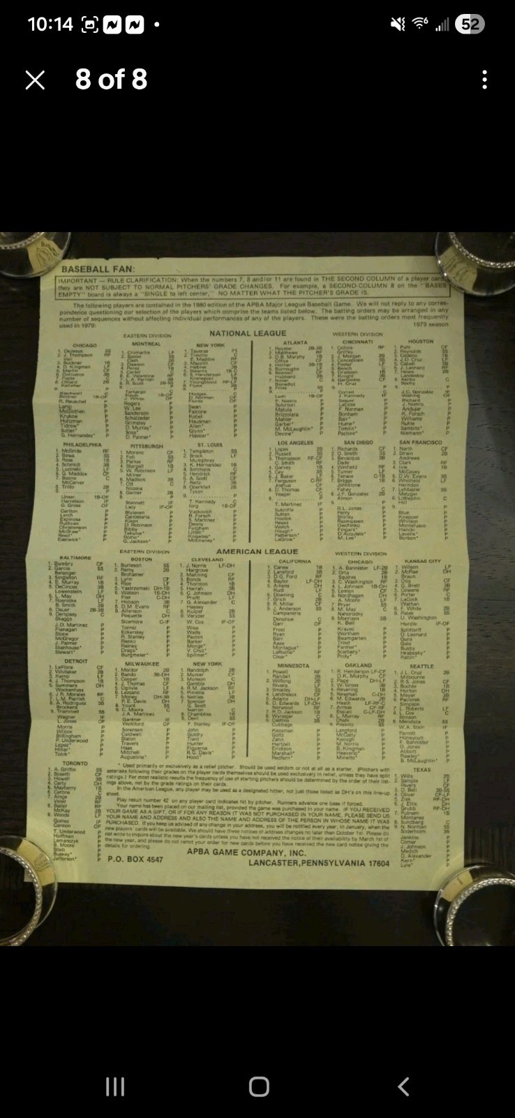 Vintage APBA World Series Baseball Game Complete 12 Teams + 1941 Flyer Ephemera