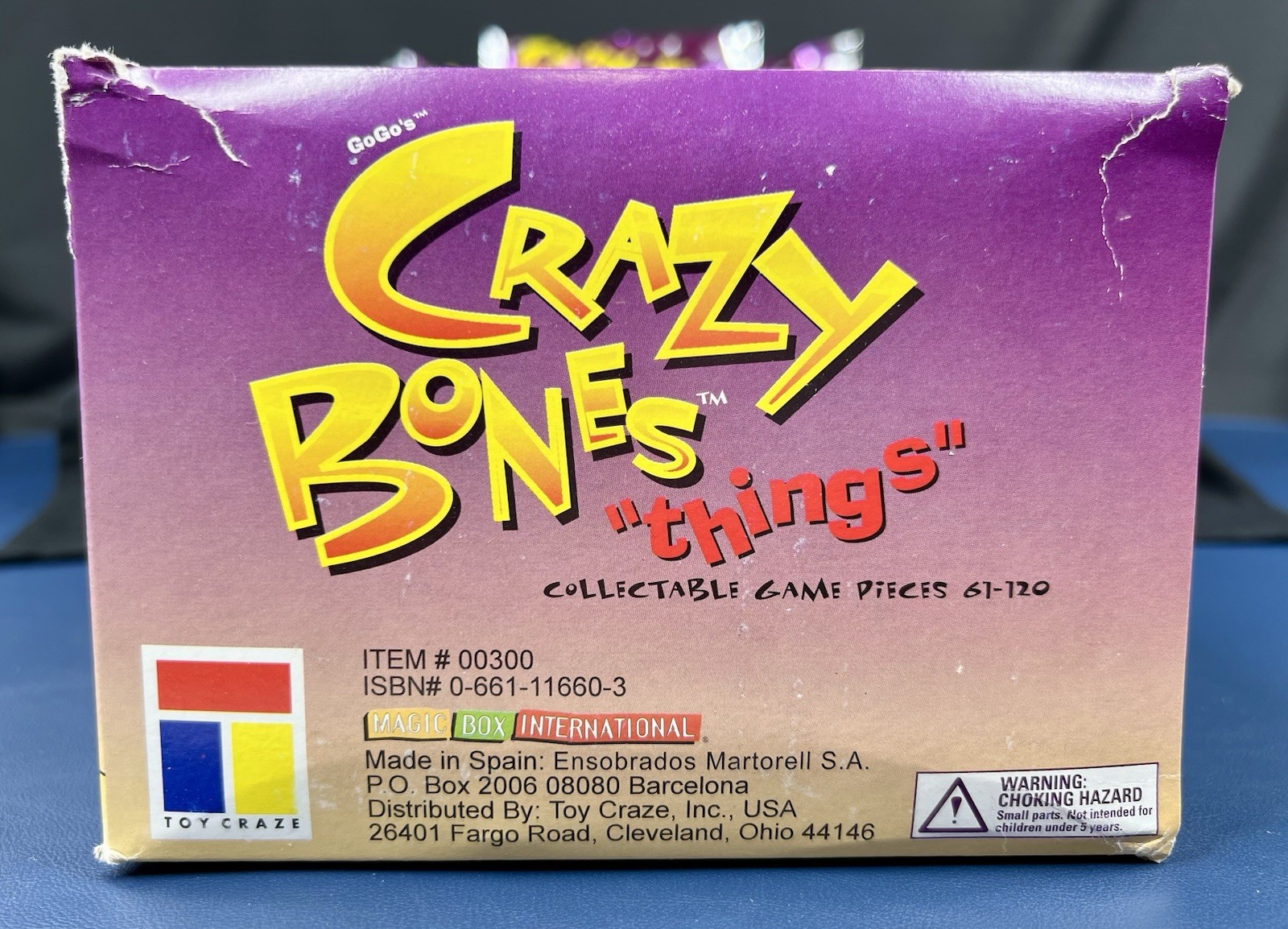 10 Sealed Packs GoGo’s Crazy Bones Things & Empty Display Box