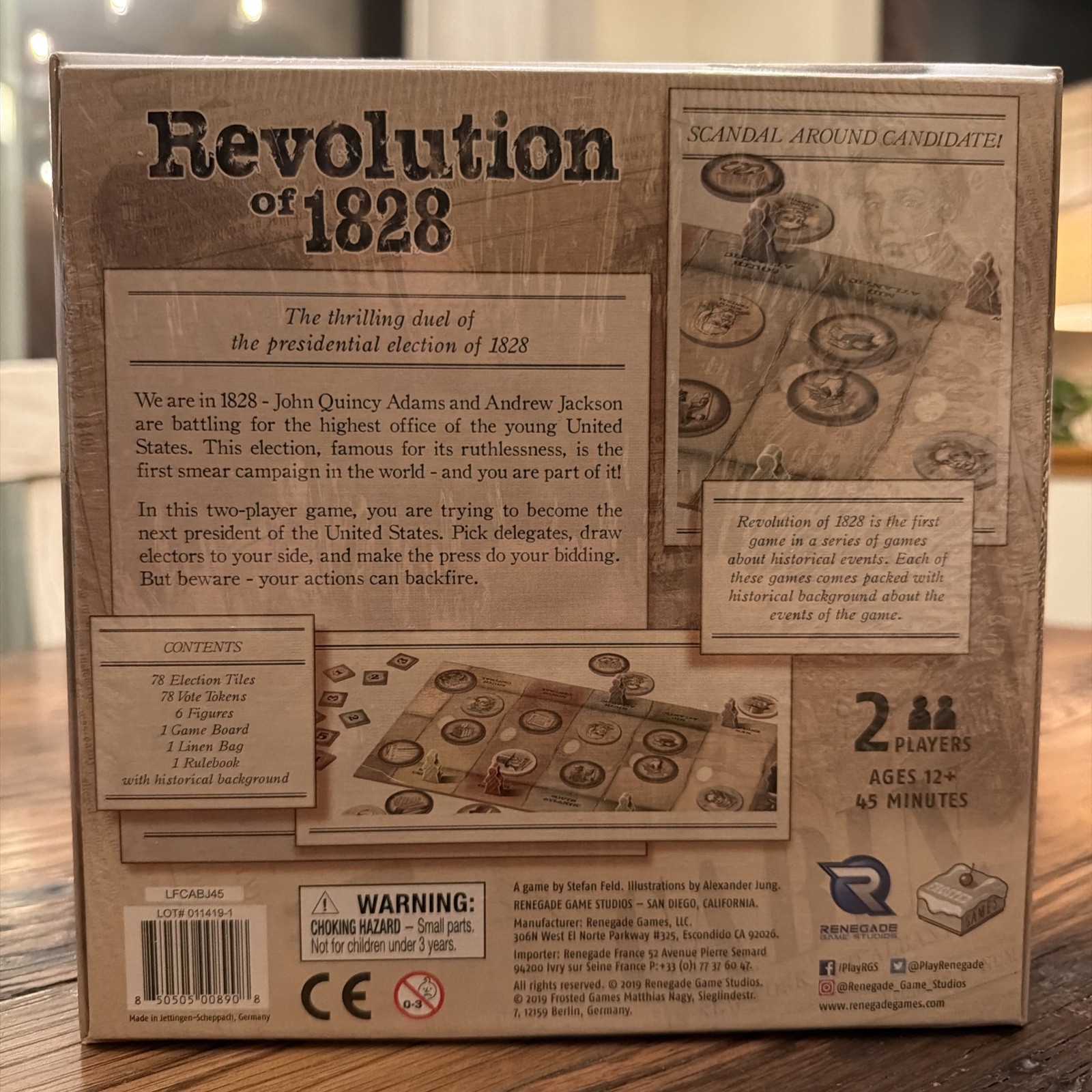 Revolution of 1828 board game – brand new & sealed – Stefan Feld