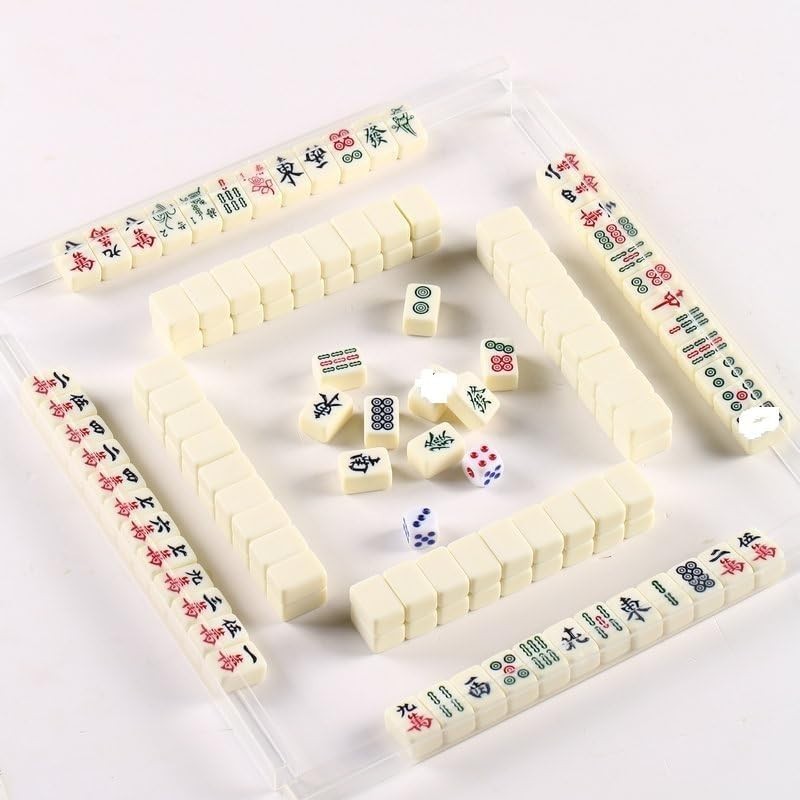 Luxurious Mini Mahjong Game – 144 Scratch-Resistant Tiles for Endless Enjoyment