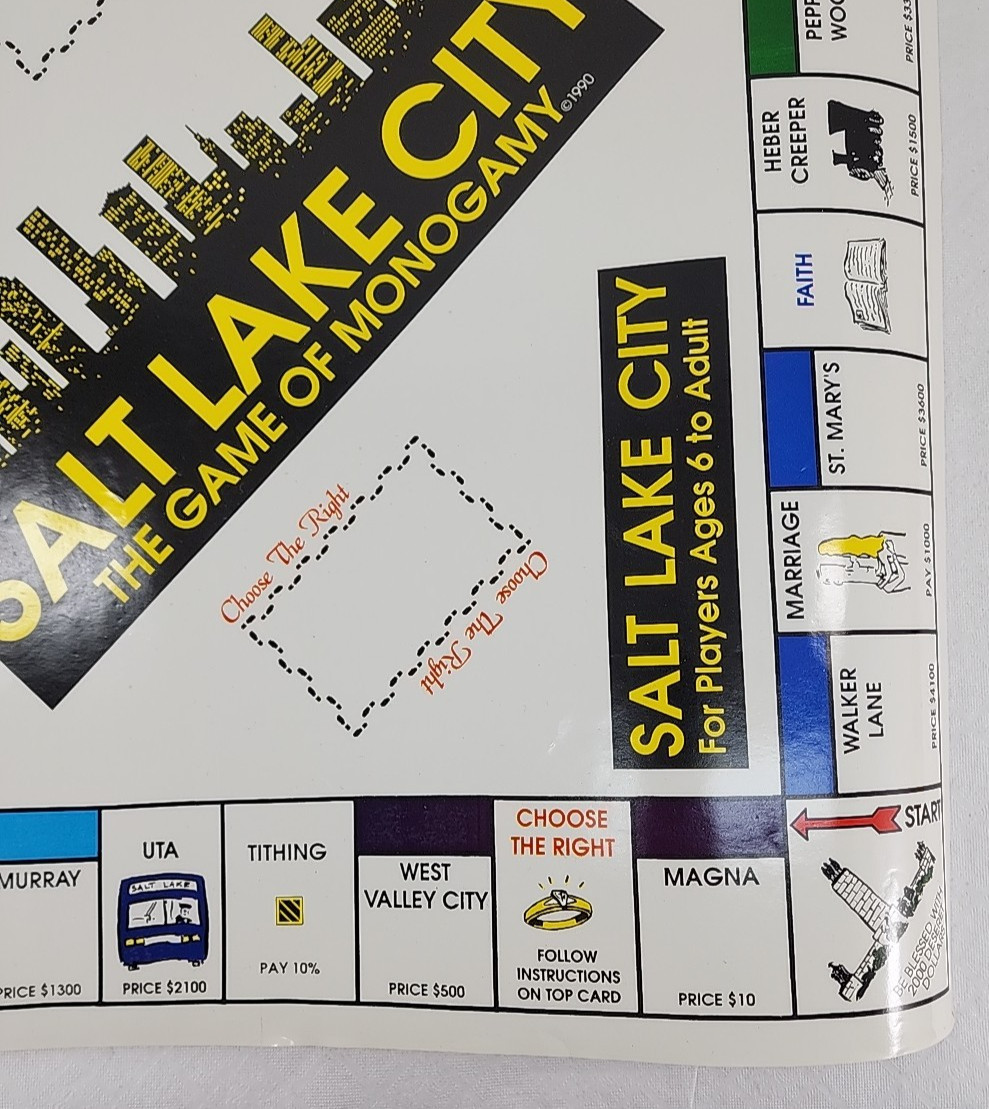 Vintage Salt Lake City The Game of Monogamy LDS Mormon Family Monopoly READ!!