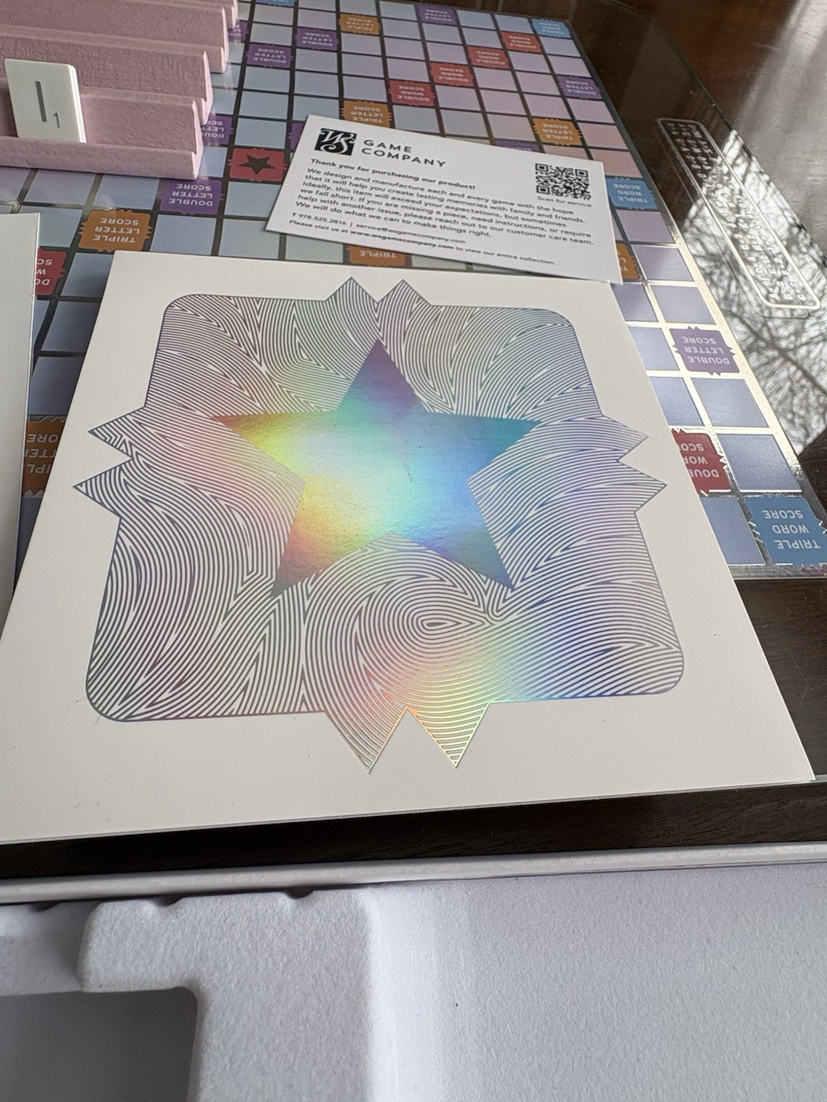 Scrabble AURA Edition Glass Turntable W.S. Game Company Boardgame Box Complete